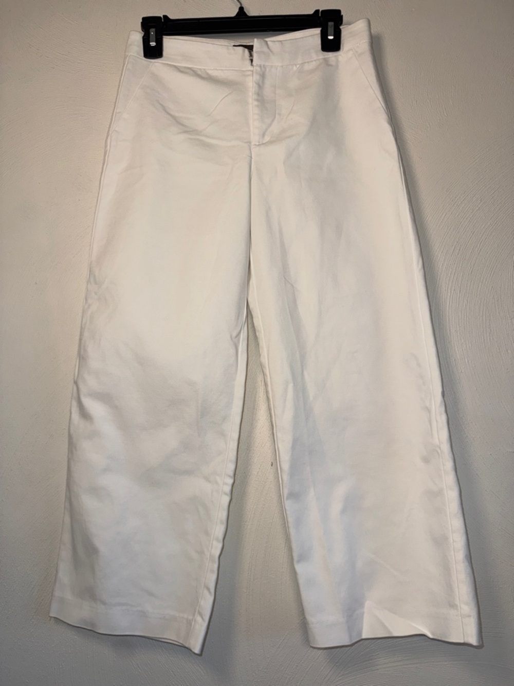 crosby. White Cropped Wide-Leg Pants